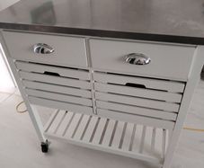 Stainless steel top kitchen trolley