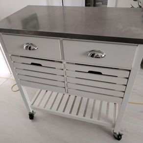 Stainless steel top kitchen trolley