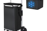Waterproof Shopping Trolley with Insulated Cooling Bag, 58Liters. New.