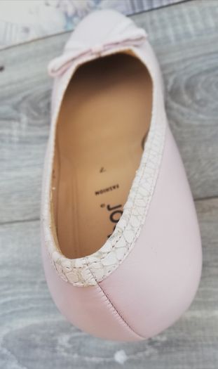 New Gabor fashion ladies bowed ballerina leather high heel shoes baby pink UK7.. EUR 40
