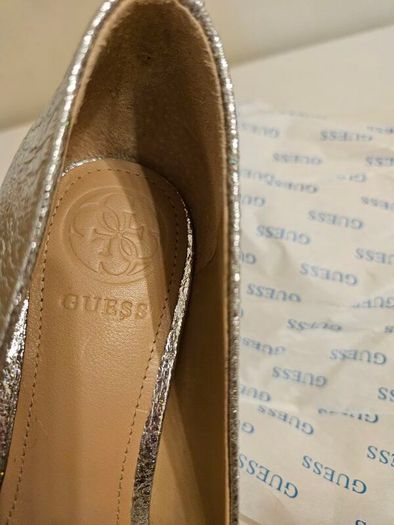 Guess Stiletto high heel shoes sparkly silver FL6BN2LEL08-SIL  New & boxed RRP 125 euro size UK 3.5 and UK 6