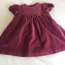 Beautiful designer baby girls dress by Mayoral  6 9 12 months burgundy wine like new Image 2
