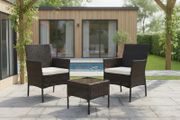Hawai 3-Piece Rattan Garden Set Patio Table &amp; 2 Armchairs Outdoor Furniture Ireland