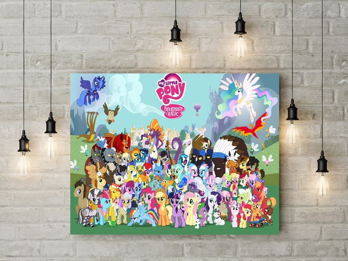 My Little Pony printed Wall picture 3mm foamex board printed picture on it wall board wall decor wall art picture