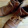 Men's Brown Leather Side-Zip Boots Image 4