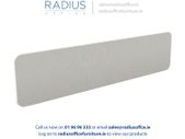 Light Straight Desk Screen (W1400 x H380mm) - Glass/White