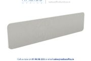 Light Straight Desk Screen (W1400 x H380mm) - Glass/White
