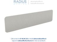 main image for ad Light Straight Desk Screen (W1400 x H380mm) - Glass/White
