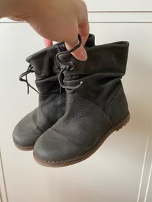 Dark Grey Suede Leather Boots (UK9/ EU27)