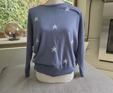 Blue wool and cashmere knit uk12