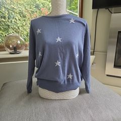 Blue wool and cashmere knit uk12