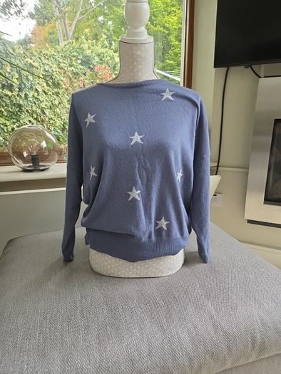 Blue wool and cashmere knit uk12