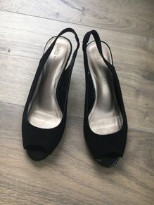 M&S black kitten heels