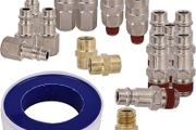 19pcs 1/4" Bsp Air Line Connectors Euro Style Hose Compressor Fittings, Air Compressor Fittings, Air Hose Fittings, for Pneumatic Tools, Air Compressors, Air Pipes Bag