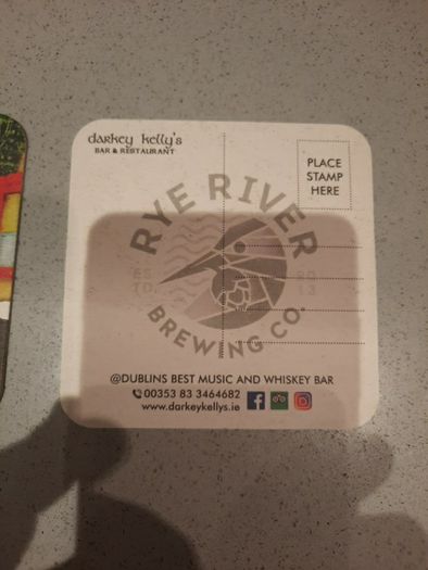 Irish Beer mat Darkey Kellys