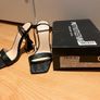 PrettyLittleThings Black PU Plaited Flare Heeled Sandals Image 4