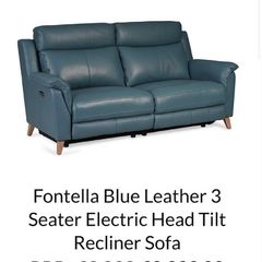 Leather 3 seater and 2 one seaters