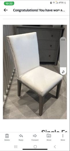 Single fabric and stud chair . FINAL REDUCTION