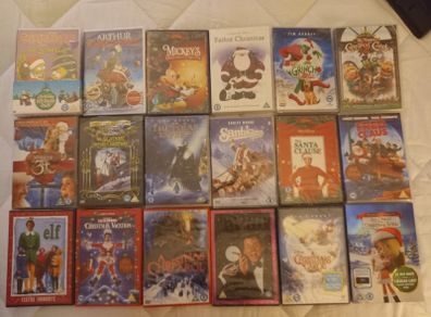 Selection Of Christmas Dvd's All Brand New And Sealed Elf Scrooged Muppets Disney Fred Claus Christmas Carol Etc.