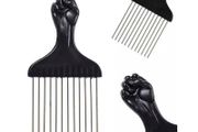 Wide Tooth Afro Pick Comb Long Metal Pin