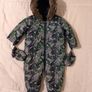 Waterproof Warm Fleece lined hooded Pram, Snow Suit & Mitten Image 3