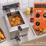 Commercial Deep Fryer, 3000W Electric Countertop Fryer with Basket, 11.6Qt / 11L Stainless Steel Single Oil Fryer with Time & Temp Control, Overheat Protection, for Kitchen Restaurant Use Image 6