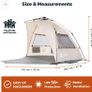 Outdoors Instant Shader Extended Easy Up Beach Tent Sun Shelter - Extended Zippered Porch Included Image 2