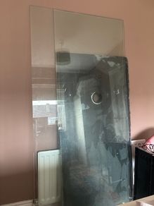 Shower Screens and black tray