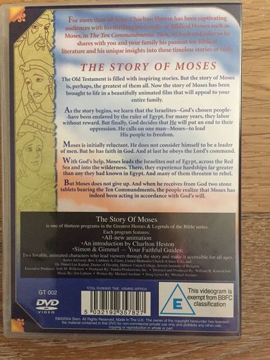 Brand New The Story of Moses DVD