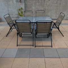 Garden Table & 6 Foldable Chairs