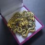 Vintage Style Gold Tone MEDUSA SNAKE LADY Statement BROOCH Shawl Pin or Pendant Jewellery Accessories Gifts Image 5