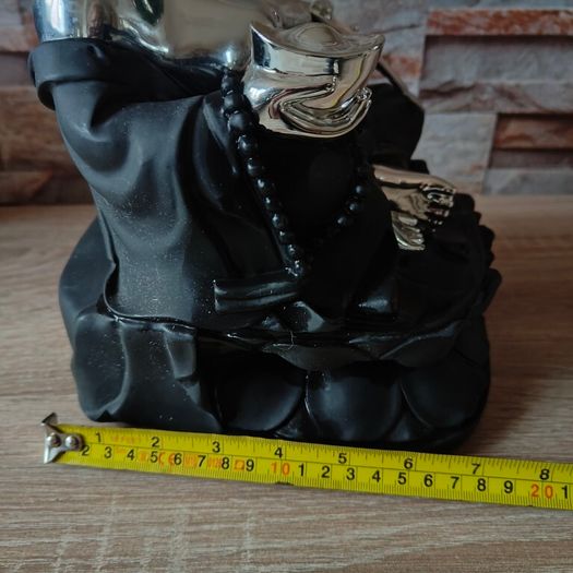 Large Black Silver Lucky Buddha from The Leonardo Collection