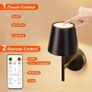 Rechargeable Wall Lights Set of 2, Battery Operated Wall Lights Black with Remote, 3 Color Temperature & Dimmable, Wireless Sconces for Bedroom Living Room Hallway Night Light, Smooth Finish Image 6