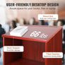 Podium Stand, 47 in Hostess Stand with 4 Rolling Wheels, Wood Podium with Storage Shelves, and Slant Desktop, Lecterns & Podiums for Church Image 3