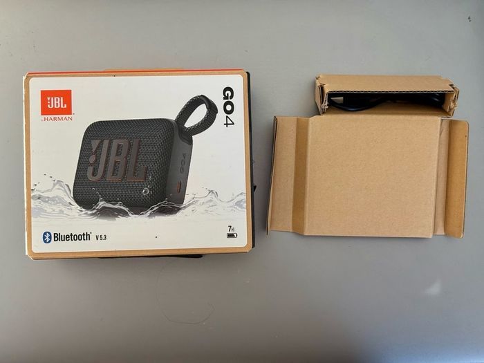 JBL GO4 Bluetooth Speaker, USB C Charging, IP67 Dustproof, Waterproof, App Compatible, Passive Radiator, Portable, Squad
