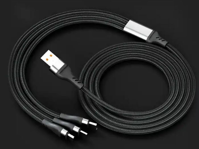 3in1 Super Charging Micro USB Type-C Lightning Fast Charger Cable Multi Port For Samsung and Apple