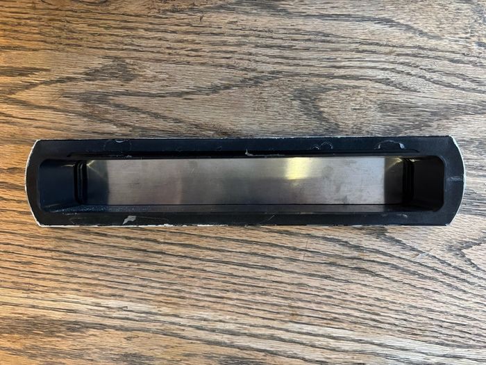 Front door chrome handle, knocker and letterbox