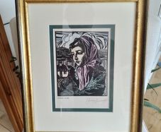 Connemara Colleen Harry Kernoff framed and signed
