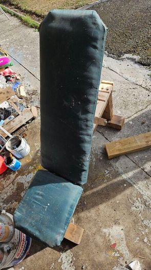 Concrete weights and cast iron plates