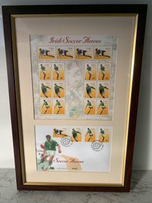 Irish Soccer Heroes - Official An Post Framed Stamp Set 2002
