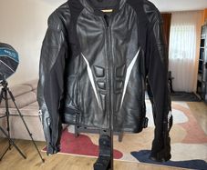 Leather motorbike jacket