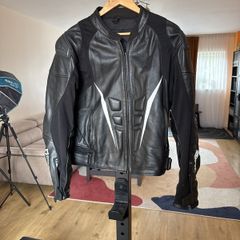 Leather motorbike jacket