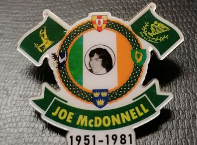 Joe McDonnell Irish Republican hunger striker pin badge.