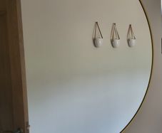 Brass round mirror 80cm