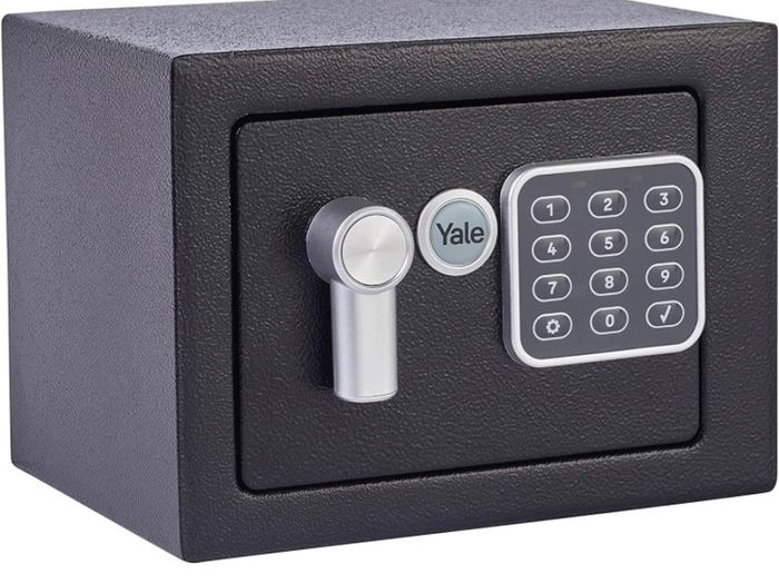 Small Value Safe, Digital Keypad, LED Light Indicators, 15mm Steel Locking Bolts, Emergency Override Key, Wall And Floor Fixings, Black Finish (FREE POSTAGE)