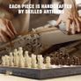 Chess Set | Wooden Chess Board Piece Set Games | 29x29cm Folding Chessboard for Storage | 2 Extra Queen | Strategy Educational Games for Kids and Adult Image 5