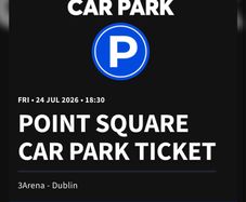 Point Square/ 3Arena Car Park Ticket