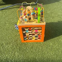 Zany Zoo Wooden Activity Cube