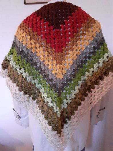 Handmade crochet shawl