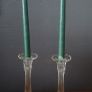 Pair Of Vintage Pressed Glass Candle Holders Image 4
